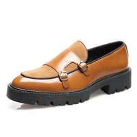 SaneShoppe - Loafers Men Leather Shoes Thick - soled British Style Black Formal Business Shoes Fashion Luxury Slip - On Casual Shoes Big Size 46