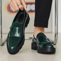 SaneShoppe - Loafers Men Leather Shoes Thick - soled British Style Black Formal Business Shoes Fashion Luxury Slip - On Casual Shoes Big Size 46