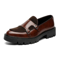 SaneShoppe - Loafers Men Leather Shoes Thick - soled British Style Black Formal Business Shoes Fashion Luxury Slip - On Casual Shoes Big Size 46
