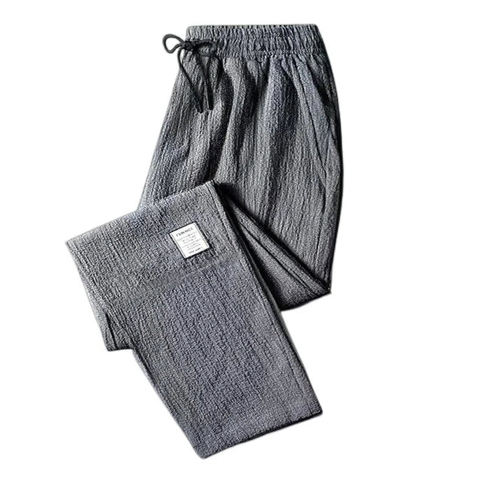 SaneShoppe - Loose Thin Ice Silk Work Pants for Men Summer Qui Dry Lightweight Breathable Casual Trousers for Office And Outdoor Activities
