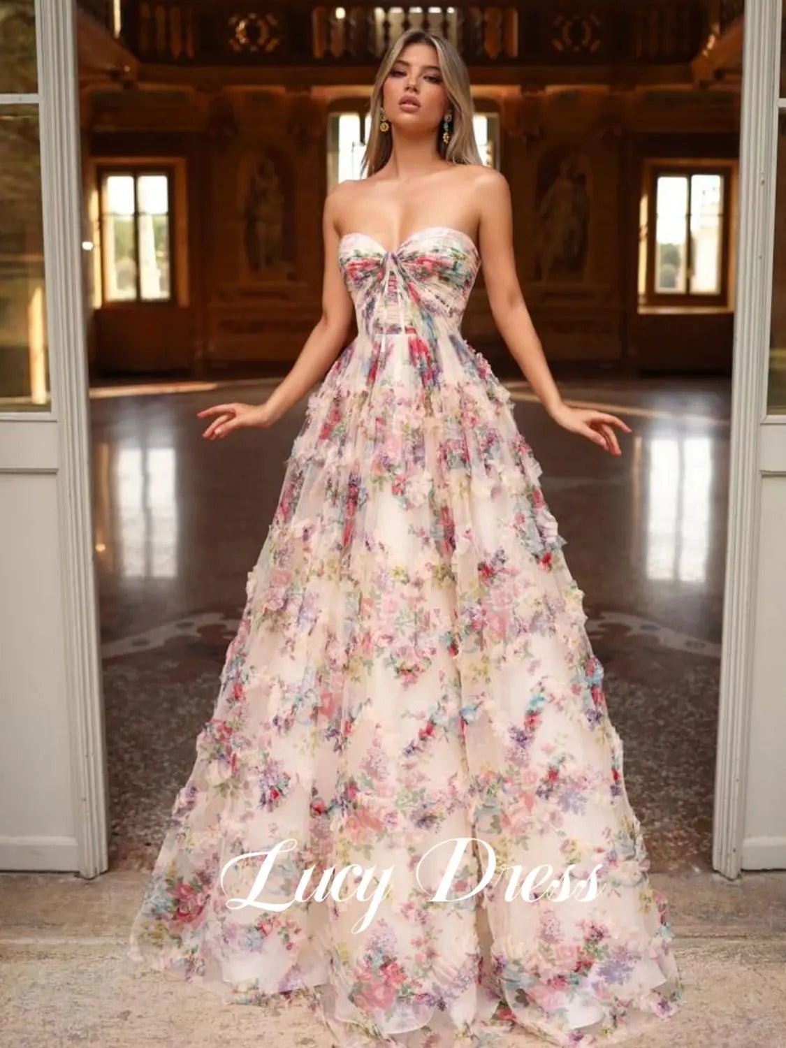 SaneShoppe - Lucy Customized Prom Dress 15 Quinceanera Dress Evening Dresses for Formal Occasions Ball Gowns Bespoke Occasion Dresses Special