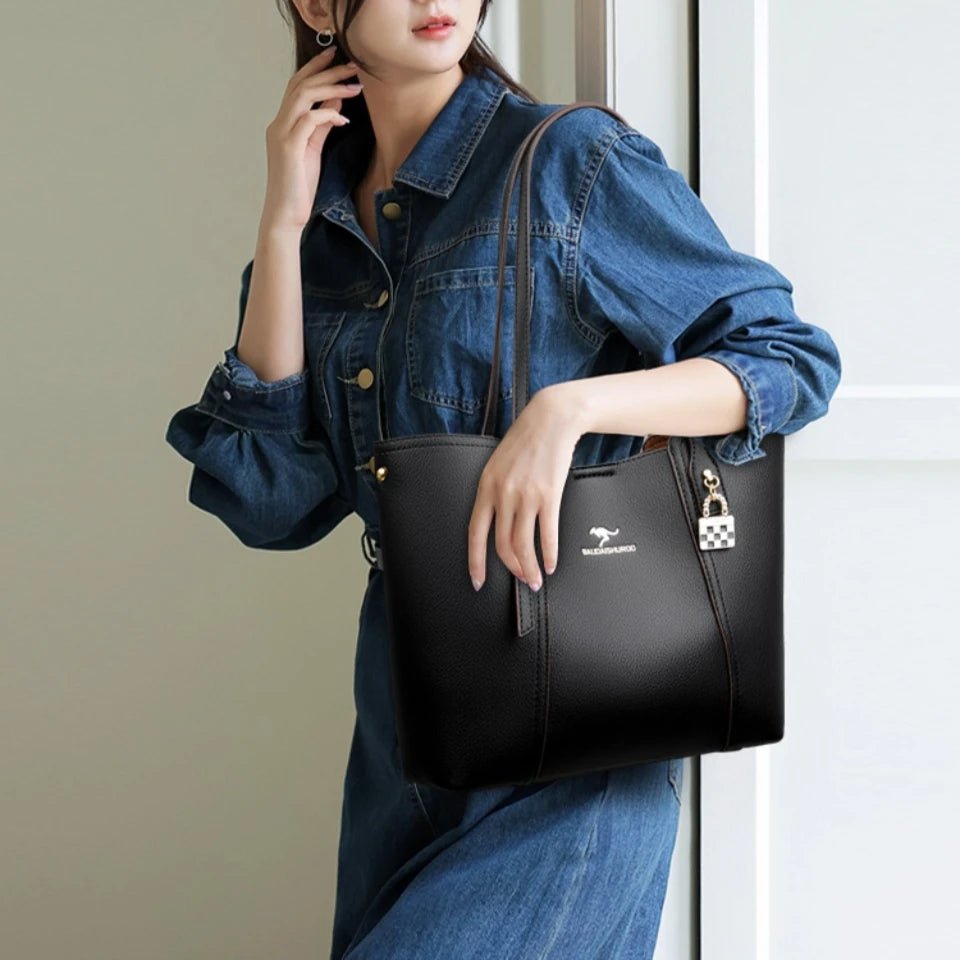 SaneShoppe - Luxury Handbags Woman Bags Designer Big Shoulder Bags for Women's Trendy Large Capacity Ladies Leather Hand Casual Tote Bag
