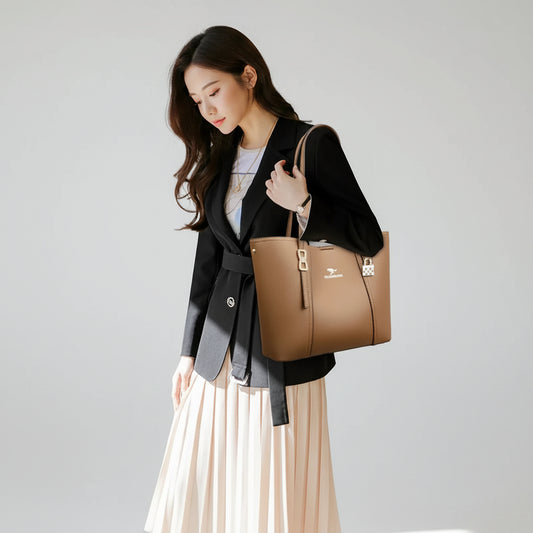 SaneShoppe - Luxury Handbags Woman Bags Designer Big Shoulder Bags for Women's Trendy Large Capacity Ladies Leather Hand Casual Tote Bag