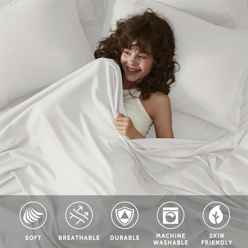 SaneShoppe-Luxury Soft Egyptian Cotton Bedding Set 1000 TC 4/6 Pieces