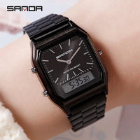 SaneShoppe-White Digital Quartz Sports Watch for Women - Waterproof Luxury Female Clock
