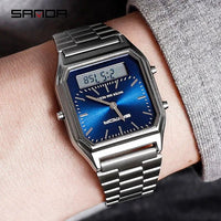 SaneShoppe-White Digital Quartz Sports Watch for Women - Waterproof Luxury Female Clock