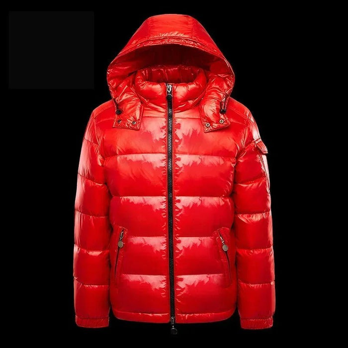 SaneShoppe - Male Lightweight Snow Ski Duck Down Parka Winter Down Jacket Mens Fashion Waterproof Short Down Jacket High Quality Glossy Parka