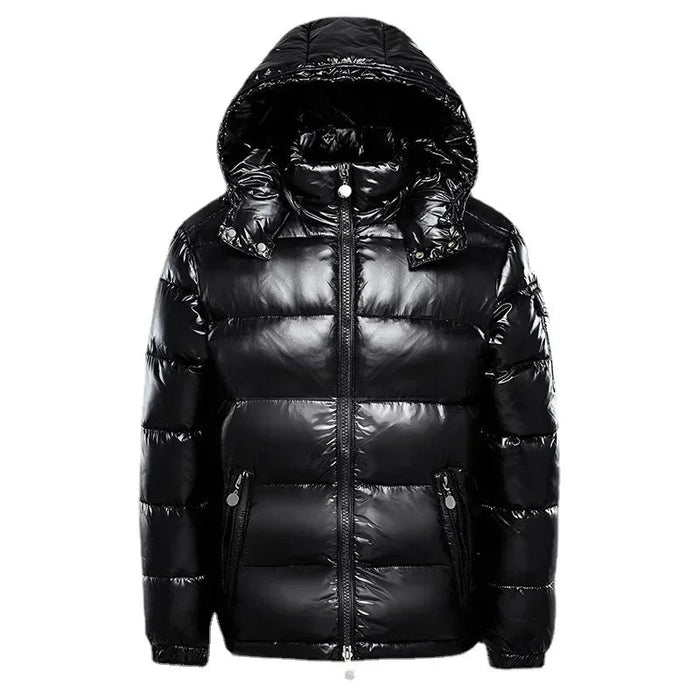 SaneShoppe - Male Lightweight Snow Ski Duck Down Parka Winter Down Jacket Mens Fashion Waterproof Short Down Jacket High Quality Glossy Parka