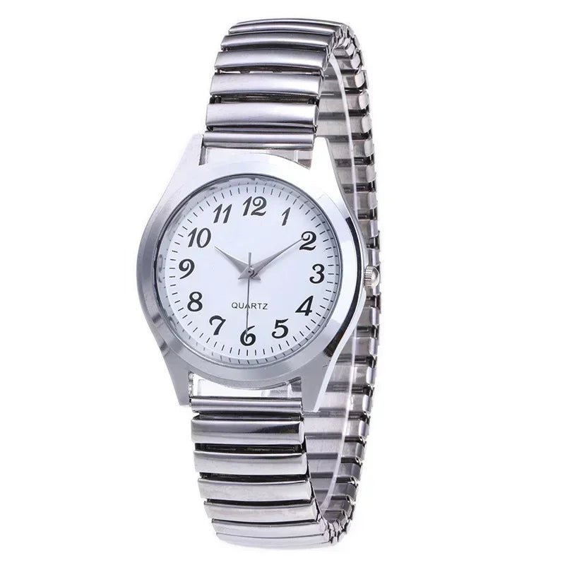 SaneShoppe-Elegant Stainless Steel Wristwatch Set for Men and Women