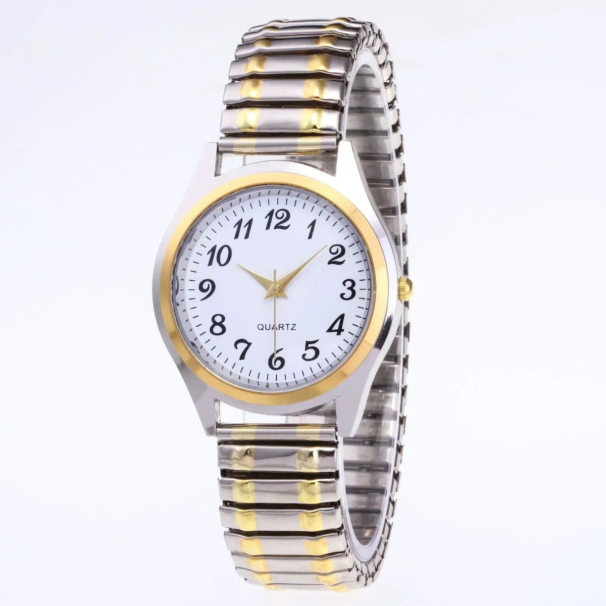 SaneShoppe-Elegant Stainless Steel Wristwatch Set for Men and Women