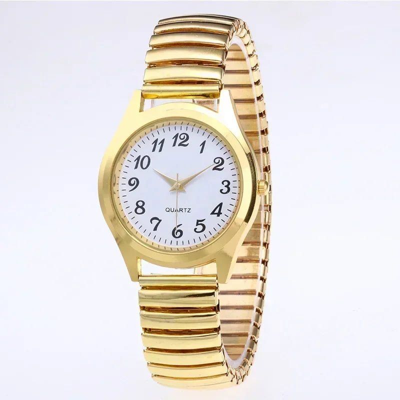 SaneShoppe-Elegant Stainless Steel Wristwatch Set for Men and Women