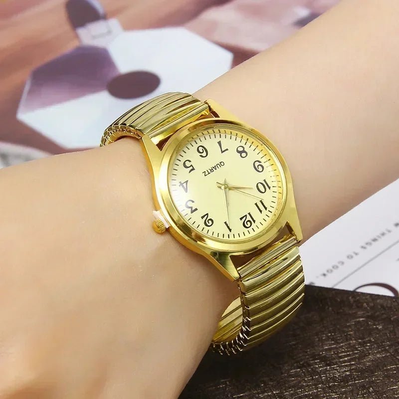 SaneShoppe-Elegant Stainless Steel Wristwatch Set for Men and Women