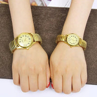 SaneShoppe-Elegant Stainless Steel Wristwatch Set for Men and Women