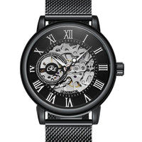 SaneShoppe-Luxury Skeleton Mesh Strap Mechanical Watch for Men