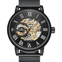 SaneShoppe-Luxury Skeleton Mesh Strap Mechanical Watch for Men