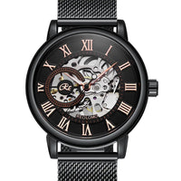 SaneShoppe-Luxury Skeleton Mesh Strap Mechanical Watch for Men