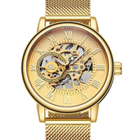 SaneShoppe-Luxury Skeleton Mesh Strap Mechanical Watch for Men