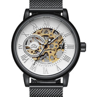 SaneShoppe-Luxury Skeleton Mesh Strap Mechanical Watch for Men