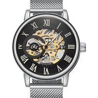 SaneShoppe-Luxury Skeleton Mesh Strap Mechanical Watch for Men