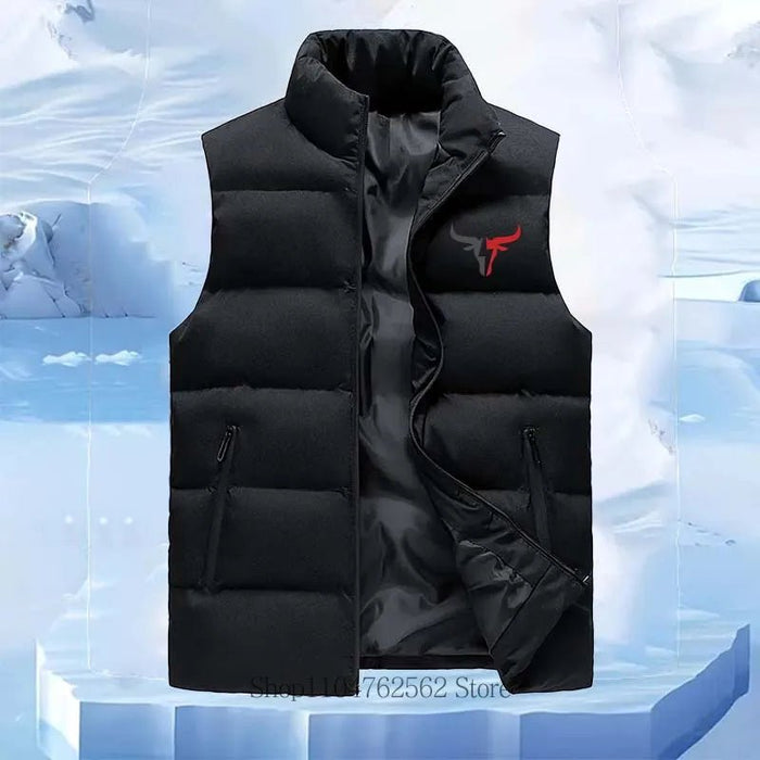 SaneShoppe - Men Casual Fashion Warm Comfortable Sleeveless Jacket Vest Coat Autumn Winter Mandarin Collar Sports Men Vest Outerwear