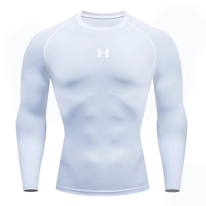 SaneShoppe - Men Running Compression T-shirt Long sleeves Sport Tees Gym Fitness Sweatshirt Male Jogging Tracksuit Homme Athletic Shirt Tops