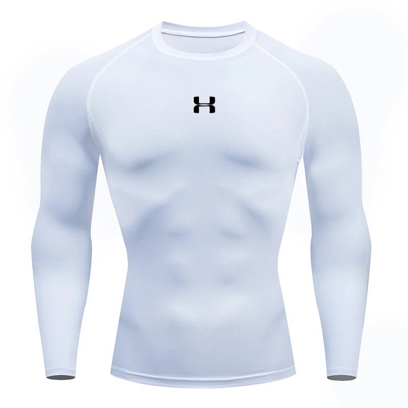 SaneShoppe - Men Running Compression T-shirt Long sleeves Sport Tees Gym Fitness Sweatshirt Male Jogging Tracksuit Homme Athletic Shirt Tops