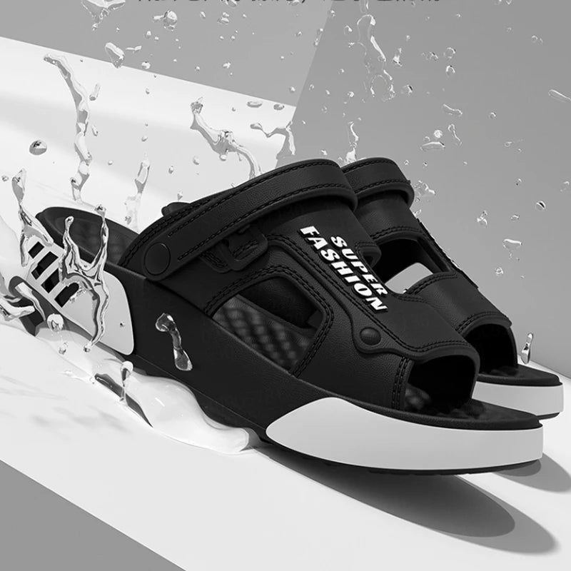 SaneShoppe - Men Slippers Summer EVA Soft - soled Platform Slides Sandals Indoor Outdoor Walking Beach Shoes Flip Flops Mens Home Shoes