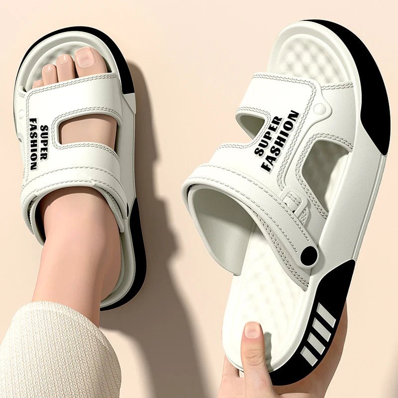 SaneShoppe - Men Slippers Summer EVA Soft - soled Platform Slides Sandals Indoor Outdoor Walking Beach Shoes Flip Flops Mens Home Shoes