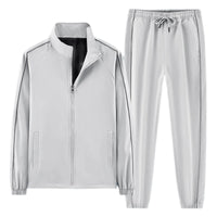 SaneShoppe - Men Tracksuit Casual Joggers Suit Sportswear Jackets And Pants 2 Piece Sets New Male Spring Autumn Running Sports Suit