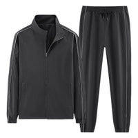 SaneShoppe - Men Tracksuit Casual Joggers Suit Sportswear Jackets And Pants 2 Piece Sets New Male Spring Autumn Running Sports Suit