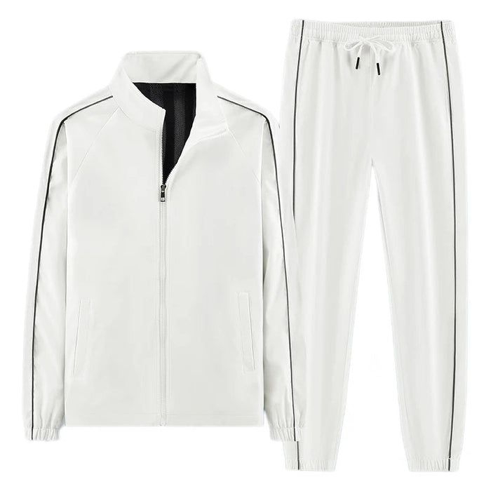 SaneShoppe - Men Tracksuit Casual Joggers Suit Sportswear Jackets And Pants 2 Piece Sets New Male Spring Autumn Running Sports Suit