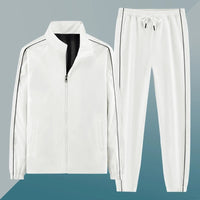 SaneShoppe - Men Tracksuit Casual Joggers Suit Sportswear Jackets And Pants 2 Piece Sets New Male Spring Autumn Running Sports Suit