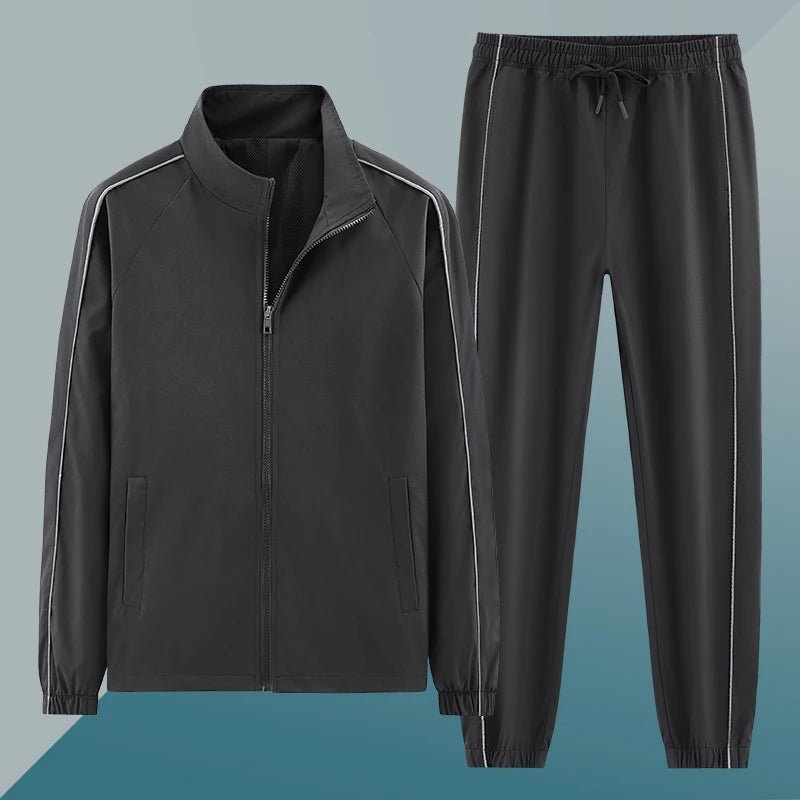 SaneShoppe - Men Tracksuit Casual Joggers Suit Sportswear Jackets And Pants 2 Piece Sets New Male Spring Autumn Running Sports Suit