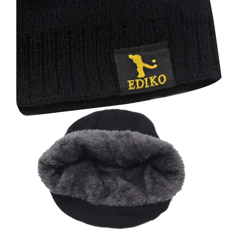 SaneShoppe - Men Winter Hats For Men Women Knitted Hat Beanie Hat Cap Fur Skullies Beanies шапка мужская Homme Skull Gorro шапка Bonnet Caps