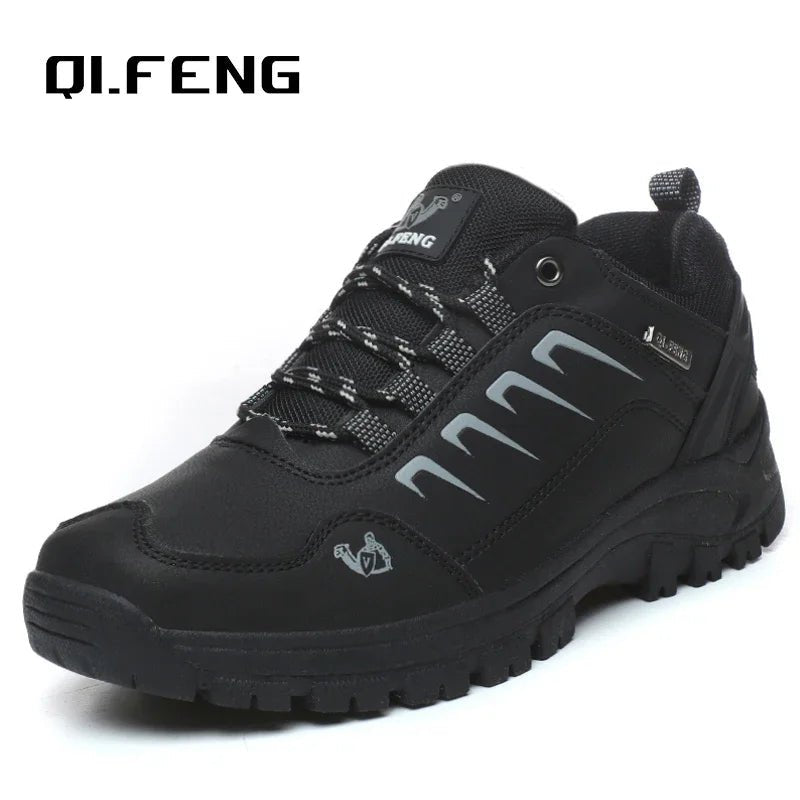 SaneShoppe - Men Women Black Color Outdoor Sports Casual Shoes Winter Warm Fur Footwear Comfortable Walking Shoe Man Classic Sneaker Big Size