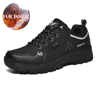 SaneShoppe - Men Women Black Color Outdoor Sports Casual Shoes Winter Warm Fur Footwear Comfortable Walking Shoe Man Classic Sneaker Big Size