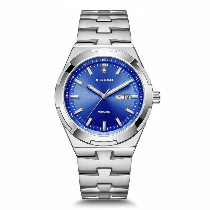 SaneShoppe-Men's Stainless Steel Automatic Mechanical Wristwatch with Luminous, Waterproof Design