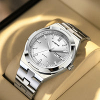 SaneShoppe-Men's Stainless Steel Automatic Mechanical Wristwatch with Luminous, Waterproof Design
