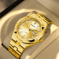 SaneShoppe-Men's Stainless Steel Automatic Mechanical Wristwatch with Luminous, Waterproof Design