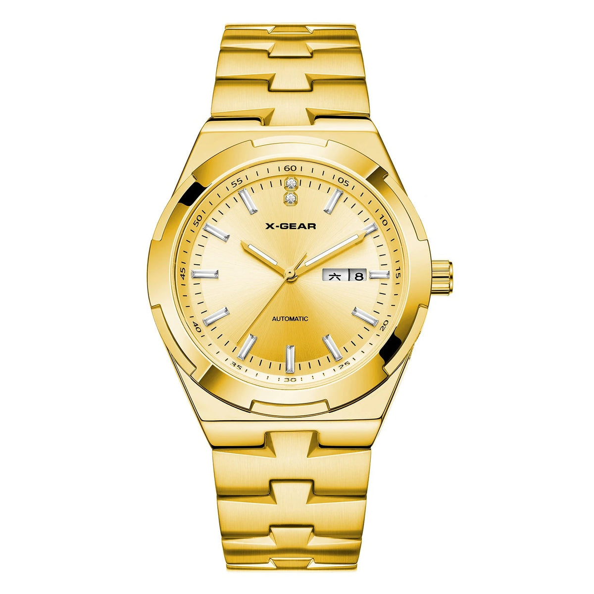 SaneShoppe-Men's Stainless Steel Automatic Mechanical Wristwatch with Luminous, Waterproof Design