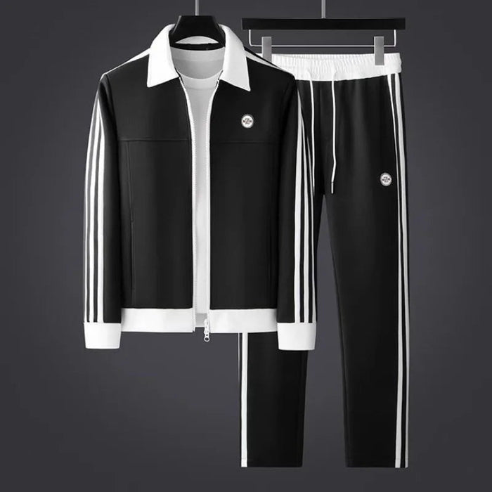 SaneShoppe - Men's Clothing Autumn and Winter high quality Fashion Brand Personalized Printing Casual Handsome Light Luxury Men's suit