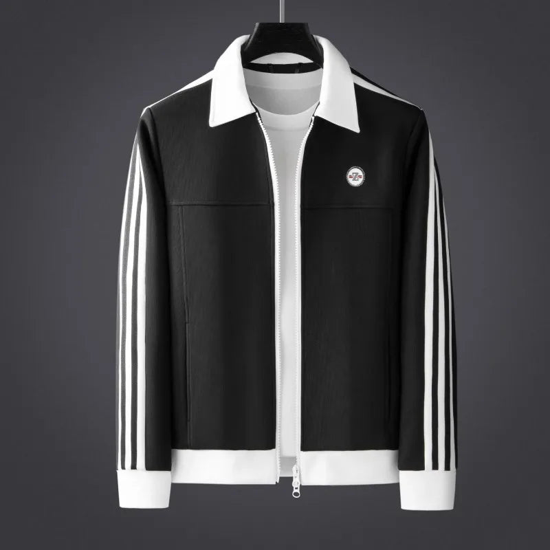 SaneShoppe - Men's Clothing Autumn and Winter high quality Fashion Brand Personalized Printing Casual Handsome Light Luxury Men's suit