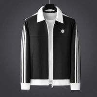 SaneShoppe - Men's Clothing Autumn and Winter high quality Fashion Brand Personalized Printing Casual Handsome Light Luxury Men's suit