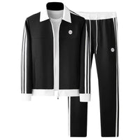 SaneShoppe - Men's Clothing Autumn and Winter high quality Fashion Brand Personalized Printing Casual Handsome Light Luxury Men's suit