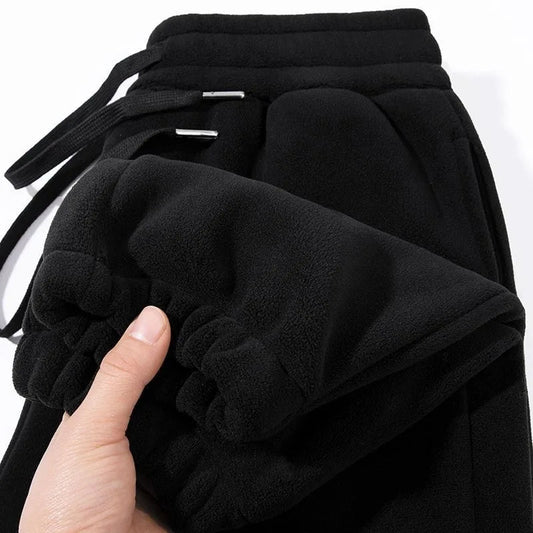 SaneShoppe-Men's Winter Fleece-Lined Drawstring Pants - Casual, Durable & Comfortable