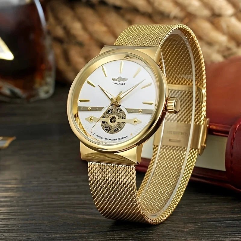SaneShoppe-Men's Automatic Mechanical Waterproof Watch, High-End Business Gift