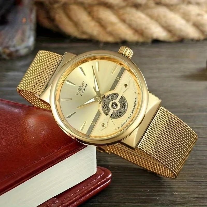 SaneShoppe-Men's Automatic Mechanical Waterproof Watch, High-End Business Gift