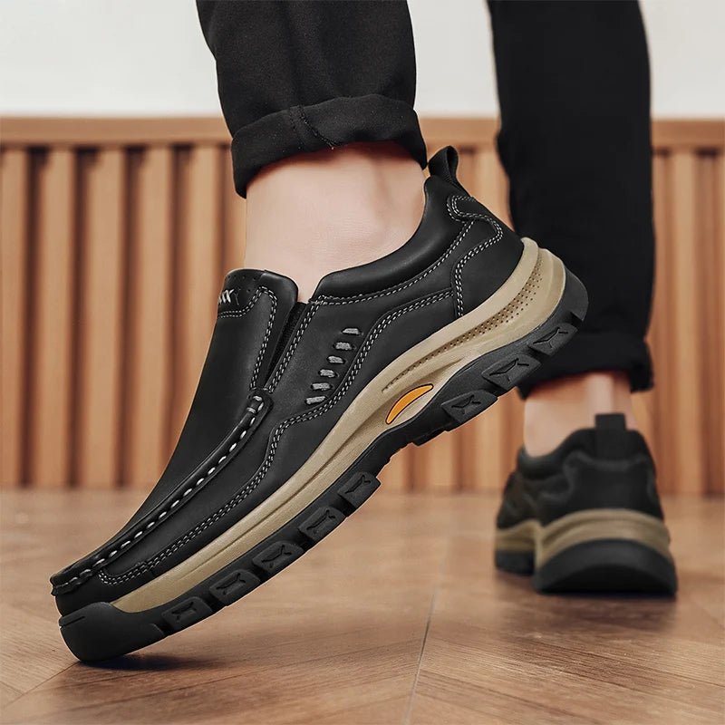 SaneShoppe-Handmade Men's Fashion Loafers: Stylish Low-Top Shoes for Office & Casual Wear