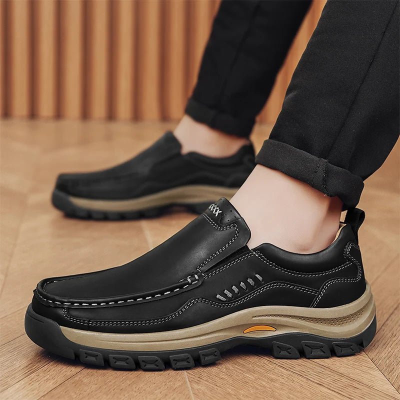 SaneShoppe-Handmade Men's Fashion Loafers: Stylish Low-Top Shoes for Office & Casual Wear