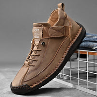 SaneShoppe - Men's Handmade Casual Shoes Low - Top Fashionable Comfortable All - Season Large Size Men's Footwear